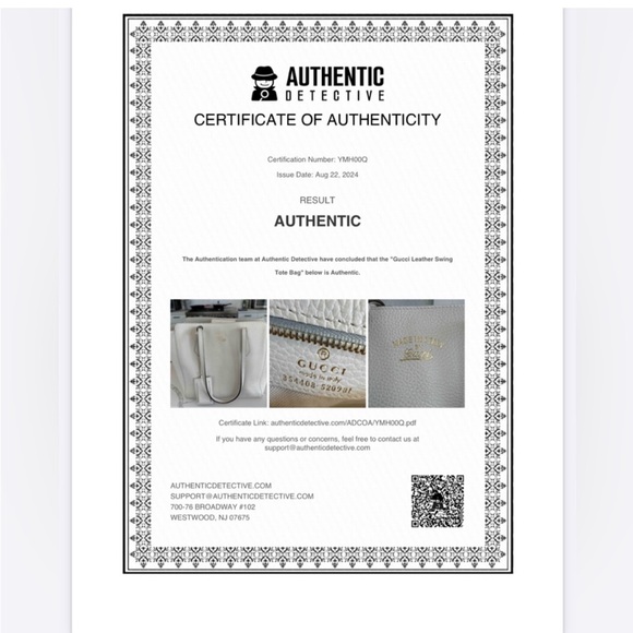 GUCCI SWING TOTE IN IVORY WITH COA💕💕💕 - Picture 7 of 13